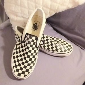 Van's Asher checkered slip on, sz 11